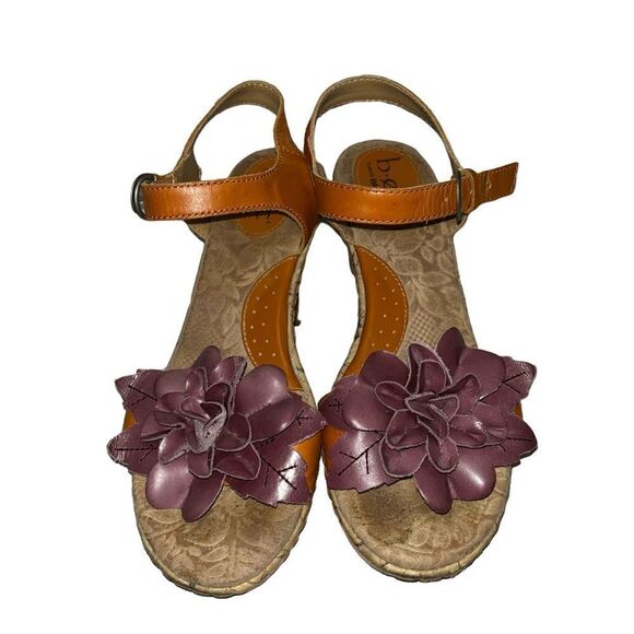 BOC heeled espadrilles flowered two-toned  sandals - Picture 1 of 7